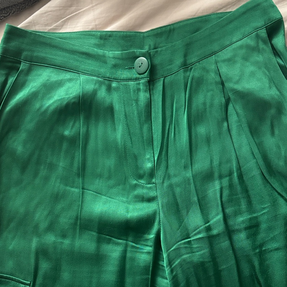 Corey Lynn Calter Satin Cargo Pants - Picture 8 of 9